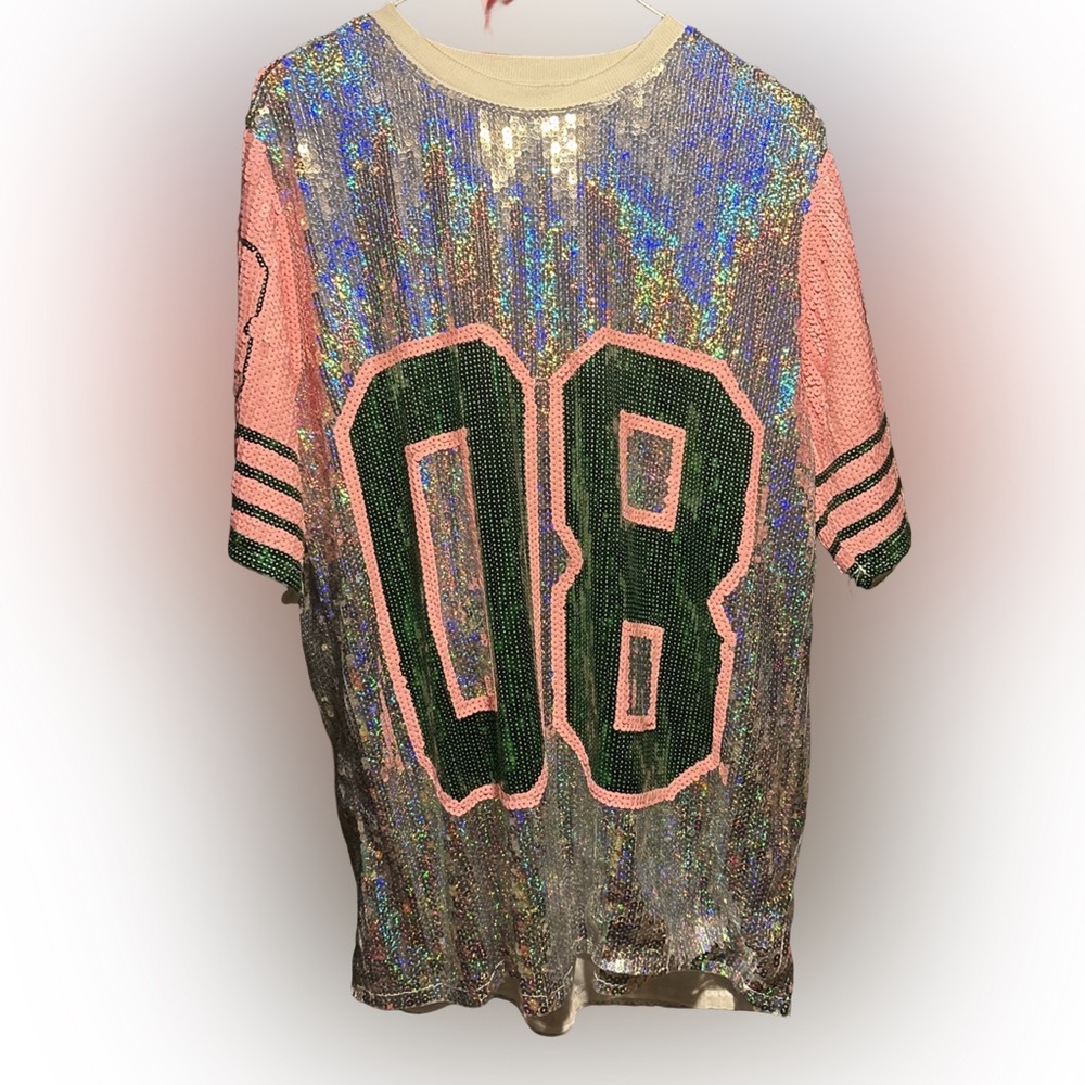 Fashion Nova Goalz Sequin Tunic Dress - size L